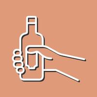 Wine Bottle Holder Icon Design vector