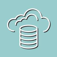 Cloud Database Icon Design vector