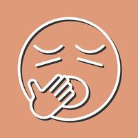 Yawning Face Icon Design vector