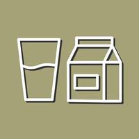 Glass of Milk Icon Design vector