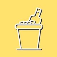 Wine Bottle in Ice Icon Design vector