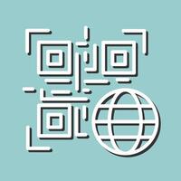 QR Code Website Icon Design vector