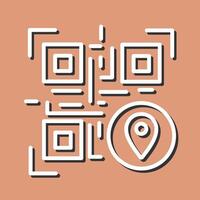QR Code GPS Icon Design vector