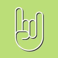 Sign of the Horns Icon Design vector