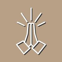 Folded Hands Icon Design vector