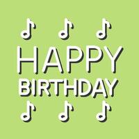 Happy Birthday Song Icon Design vector