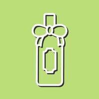 Wine Bottle with Bow Icon Design vector