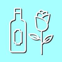 Wine and Roses Icon Design vector