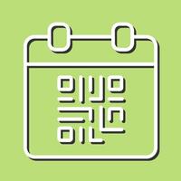QR Code Calendar Icon Design vector