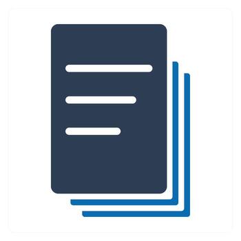 Duplicate Document and copy icon concept vector