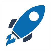 Rocket and launch icon concept vector