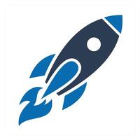 Rocket and launch icon concept vector