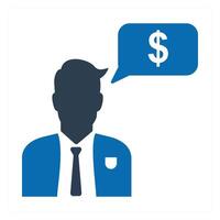 Accountant and manger icon concept vector