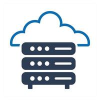 Cloud Server and database icon concept vector