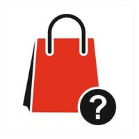 Shopping Query and question icon concept vector