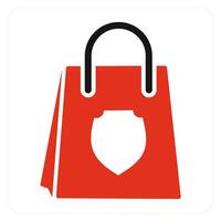 Shopping Security and protection icon concept vector