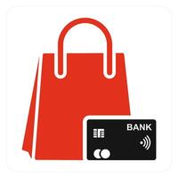 Card Shopping and online icon concept vector