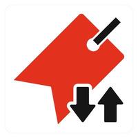 Synchronize Tag and label icon concept vector