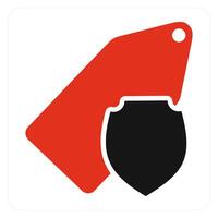 Tag Security and label icon concept vector
