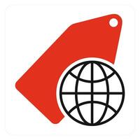 Global Tag and label icon concept vector