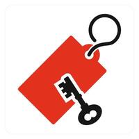 Key Tag and label icon concept vector