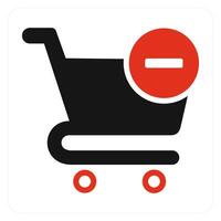 Remove Cart and trolley icon concept vector