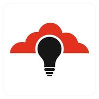 Cloud Idea and idea icon concept vector