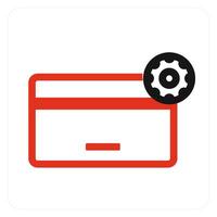 Card Settings and configuration icon concept vector