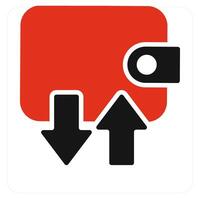 Synchronize Wallet and sync icon concept vector