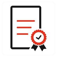 Certificate and document icon concept vector