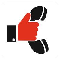 Phone Receiver and call icon concept vector