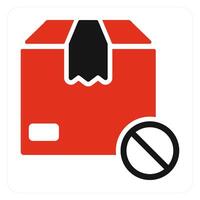 Delivery prohibited and forbidden icon concept vector