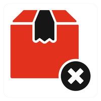 Wrong Order and package icon concept vector