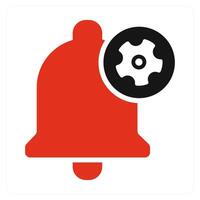 Notification Settings and settings icon concept vector