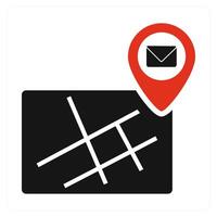 Email Location and location icon concept vector