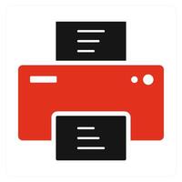 Printer and machine icon concept vector
