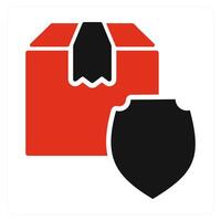 Parcel Security and security icon concept vector