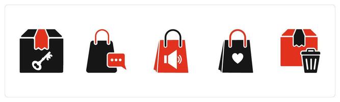 A set of 5 Business icons as delivery returned, delivery message, speaker shopping vector