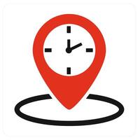 Clock Prohibited and forbidden icon concept vector