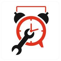 Time Settings and settings icon concept vector