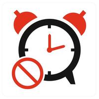 Time Prohibited and forbidden icon concept vector