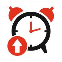 Up Time and time icon concept vector