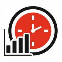 Time Revenue and time icon concept vector