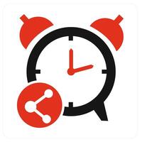 Share Time and time icon concept vector