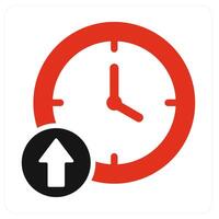 Down Time and time icon concept vector