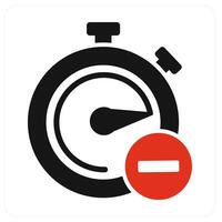 Remove Time and time icon concept vector