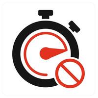 Time Prohibited and time icon concept vector