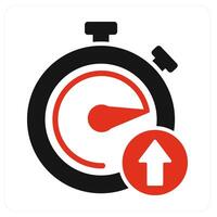 Up Time and time icon concept vector