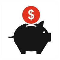 Piggy Bank and savings icon concept vector