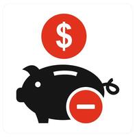 Remove Savings and remove icon concept vector